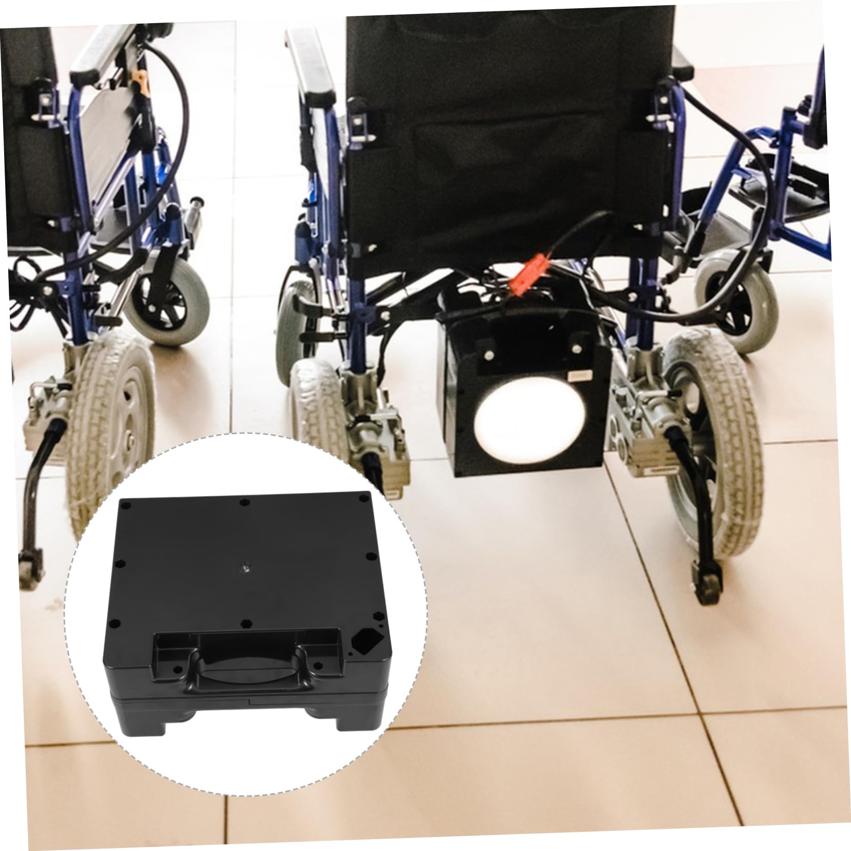 CALLARON Scatola Di Trasporto Per Batteria Per Sedia Rotelle Elettrica Custodia in Plastica Per Batterie Ah Supporto Per Batteria Per Sedia Rotelle