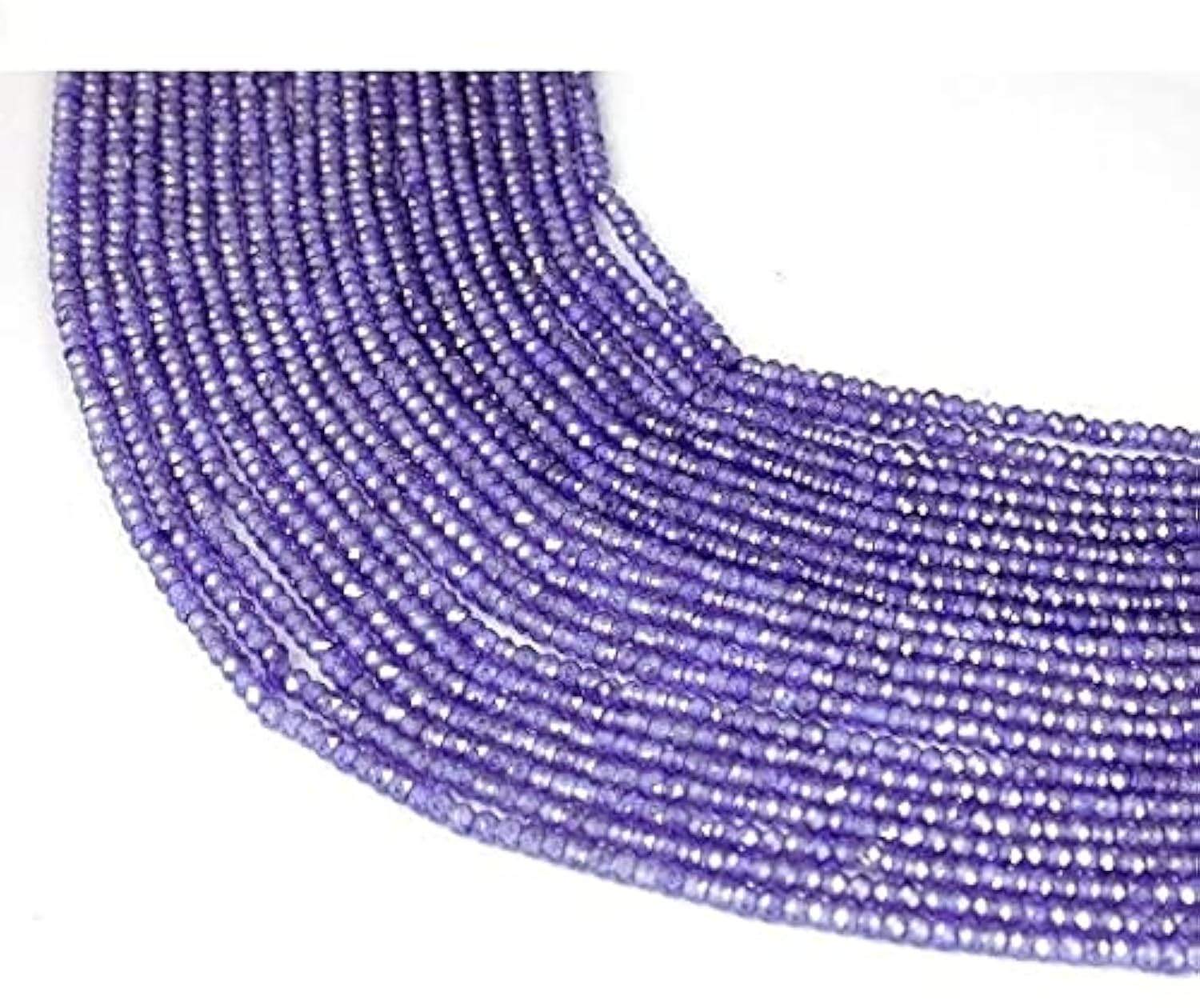 Perles améthyste en zircone cubique 3mm rondelle facettée pour création DIY