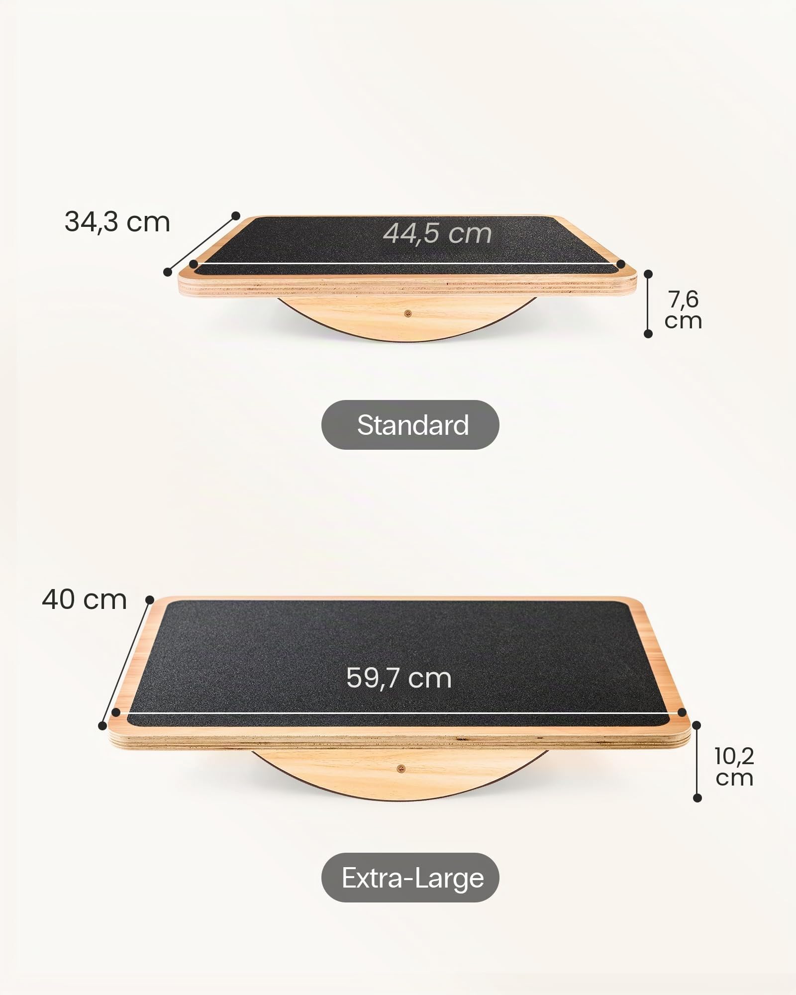 StrongTek Balance Board professionale in legno, tavola a bilanciere, accessorio da scrivania in legno da 17,5 cm, tavola di bilanciamento per sottoscrivania, rullo antiscivolo, forza nucleare, stabilità, tavole oscillanti da ufficio