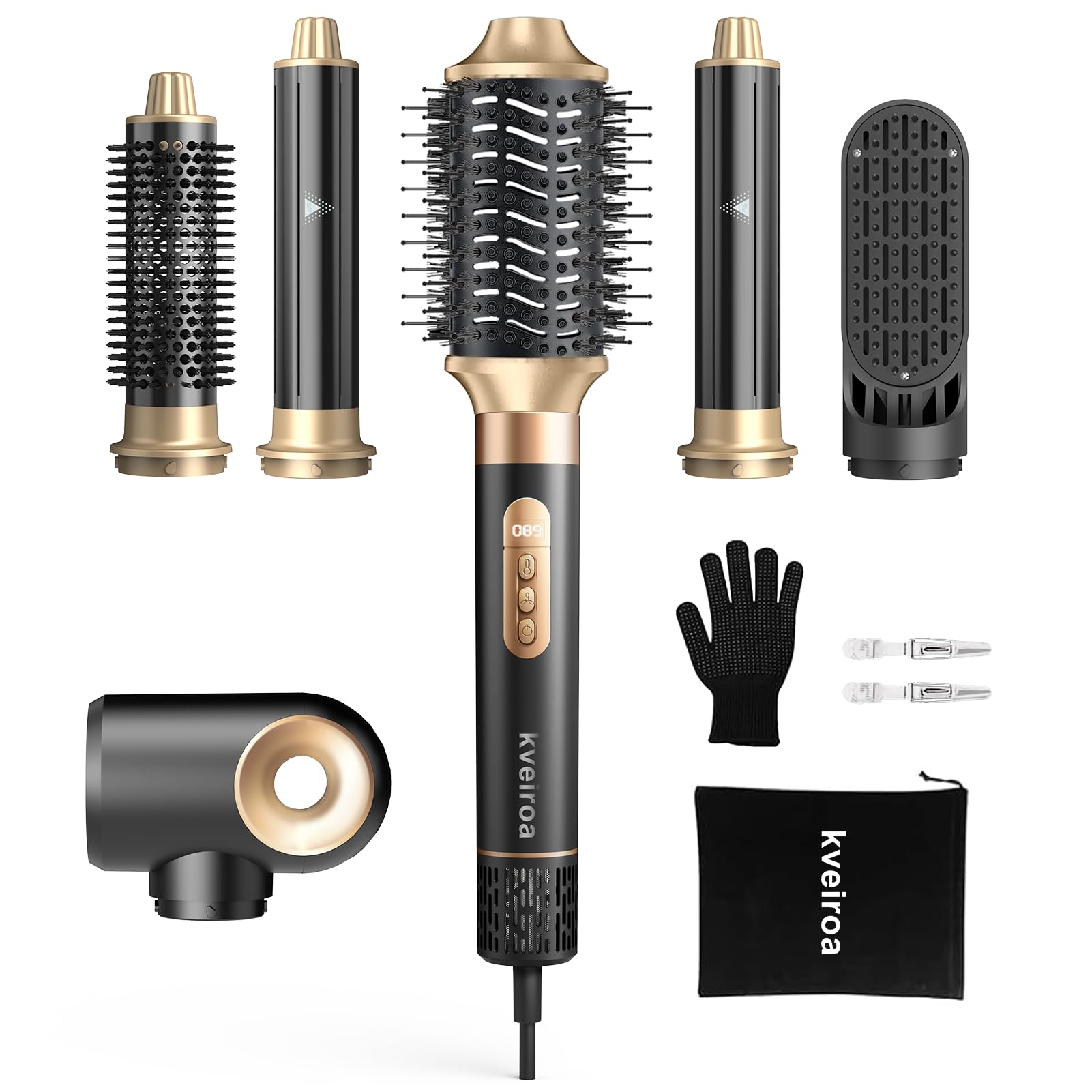 Photo 1 of 6-in-1 Auto-Wrap Hot Air Styler | High-Speed Hair Dryer Brush with Coanda Curlers, Fast Drying & Volumizing, No Heat Damage, Travel Bag Included