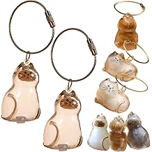 Cat Hair Memorial Capsule Keychain Cat Hair Storage Capsules, Pet Fur & Whisker Storage Keepsake, Cat Shaped Souvenir Bottle Box for Cat Lovers, Pet Loss Remembrance Gift for Loss of Furry Friend