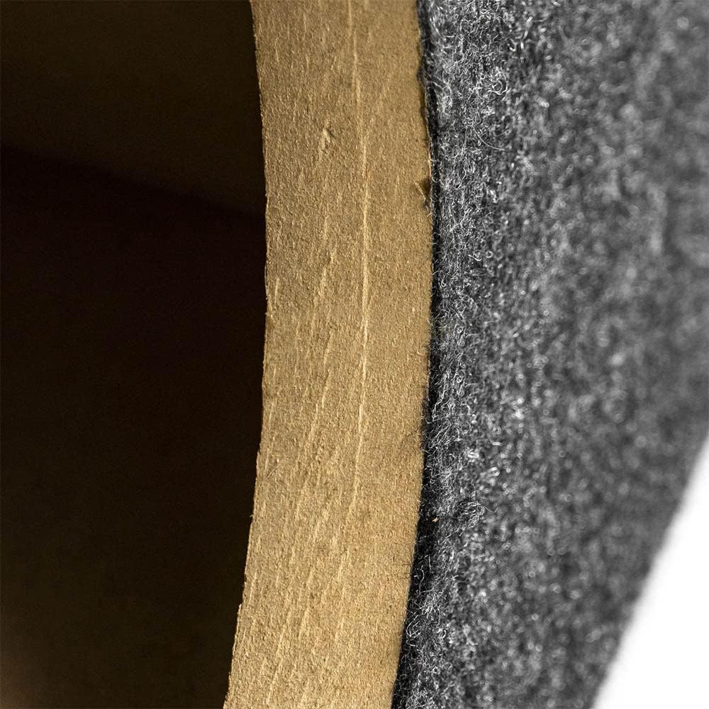 Sealed 10'' Subwoofer Truck Box Slanted Enclosure Single Sub 1'' MDF Face, Gray (RI204)