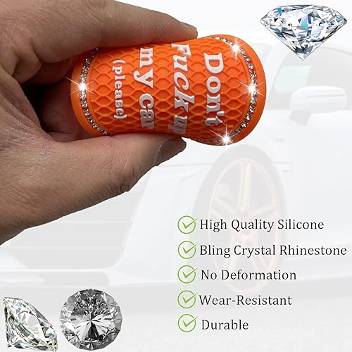 Miniatura 10 de Smeyta Paquete de 2 posavasos para automóvil accesorios brillantes para el interior soporte universal para tazas de automóvil no te fuck el auto