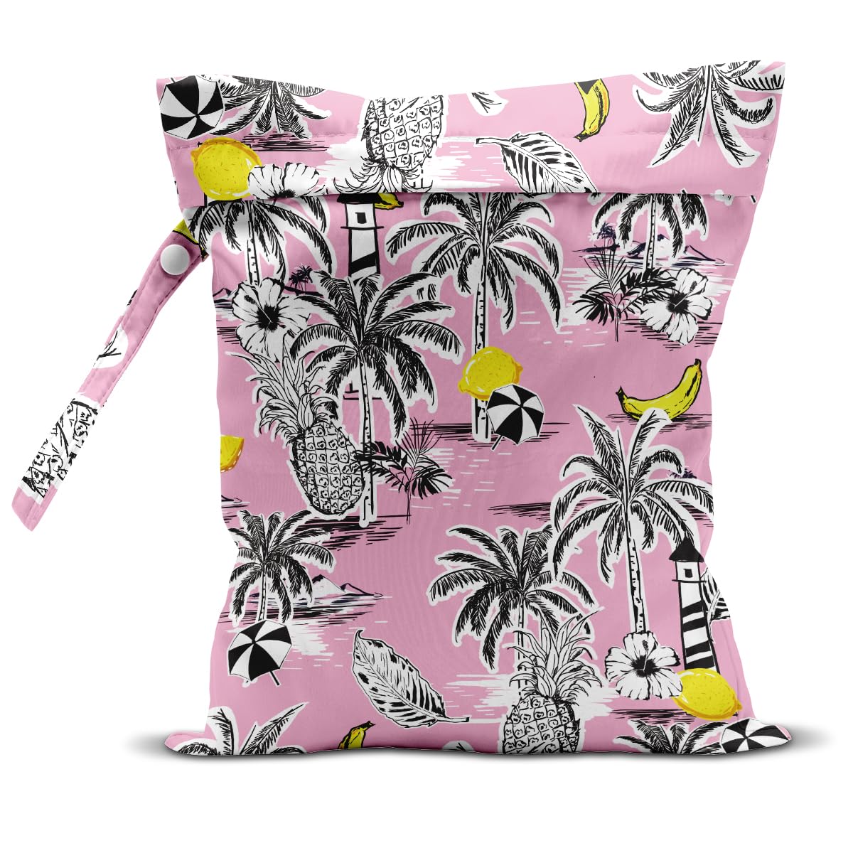Wet Bag, Wet Dry Bag, Wet Bag for Swimsuit, Travel, Beach, Pool, Diapers, Dirty Yoga Gym Clothes, Makeup Bag, Waterproof Tropical Palm Leaves Decor Jungle Palm Leaf Favors-image-22