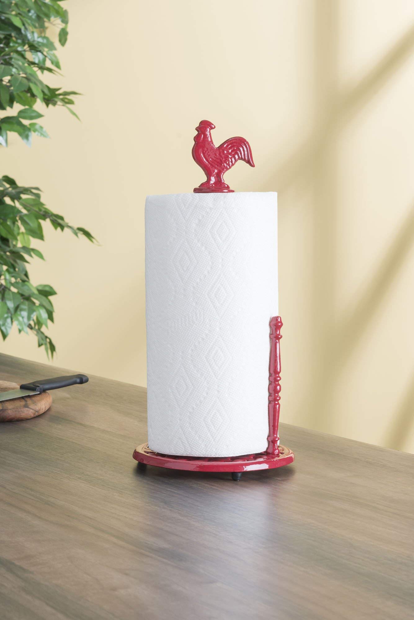 Buy Home Basics Cast Iron Rooster Paper Towel Holder Dispenser Stand