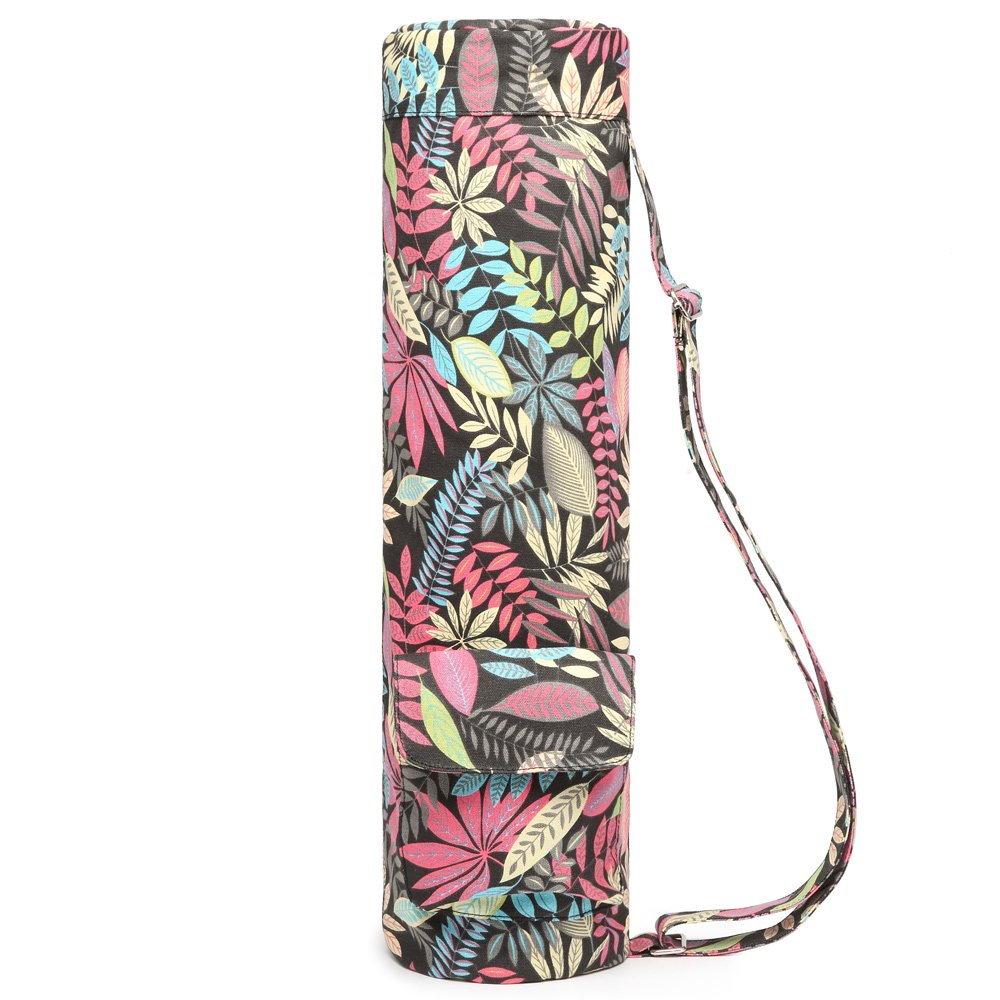 Bolsa para esterilla de yoga, bolsa de transporte para esterilla de yoga con cremallera completa, bolsa de transporte para mujeres y hombres con bolsillos de almacenamiento multifuncionales y
