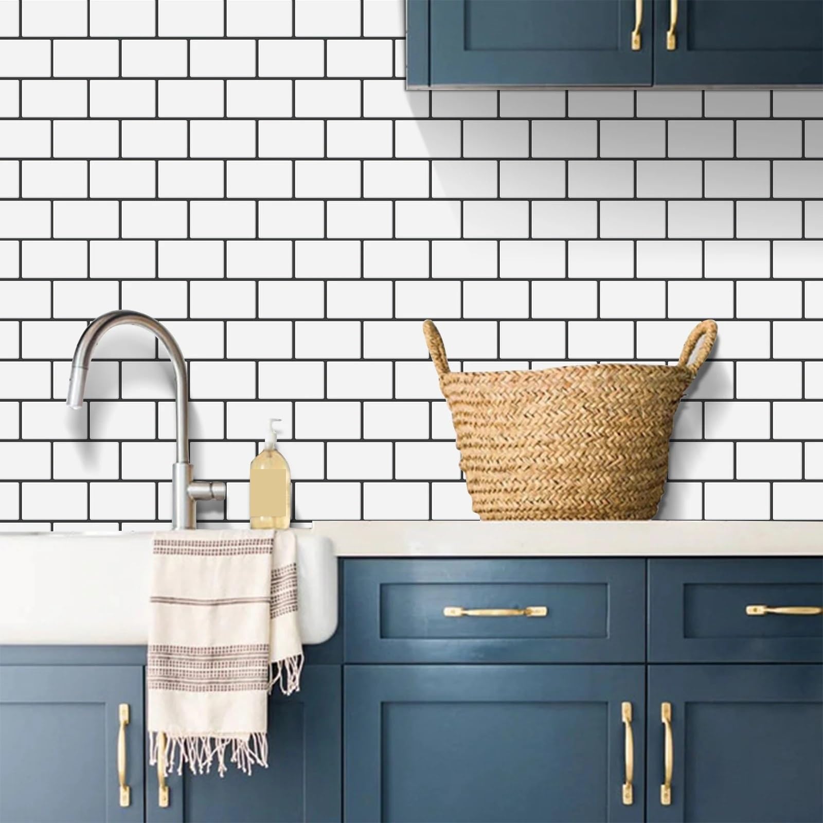 10 Sheets Subway Wall Stickers Peel And Stick 3d Brick Vinyl Wallpaper Bathroom Kitchen Backsplash Wall Decals