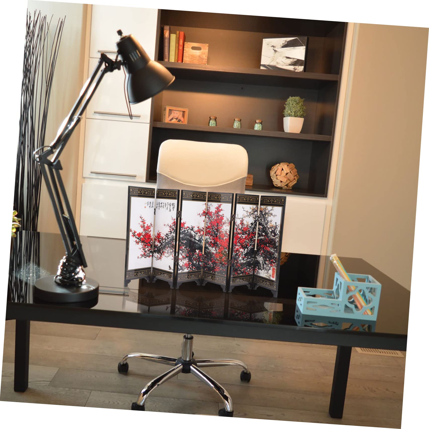 Paravento Ornamentale Sei Pannelli Decorazione Per Scrivania in Scena Fotografica Accessori Per Regalo Aziendale Mini Paravento Da
