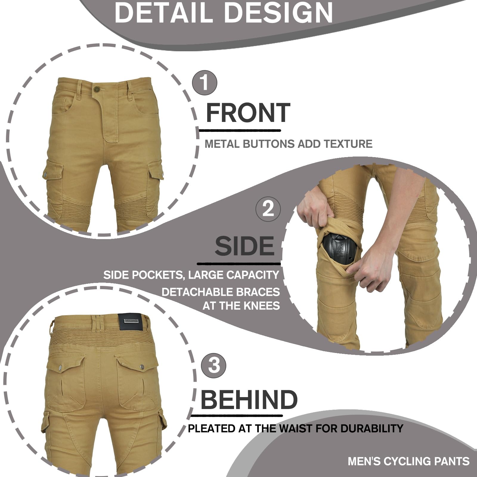 Jeans Da Moto Per Donna Con Protezioni - Slim Fit, Vita Alta, Con Pad Per Ginocchia E Fianchi