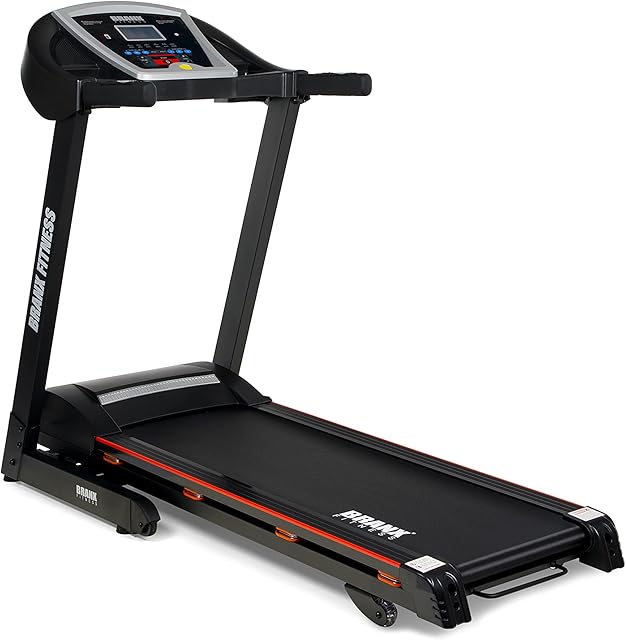 Branx Fitness 'LIMITED EDITION' Foldable StartRun Treadmill - 16.5km/h - 0-16 Level Auto Incline - 5hp Peak Motor - 8 Cushion Suspension Points Grade Belt - Upgraded Rollers