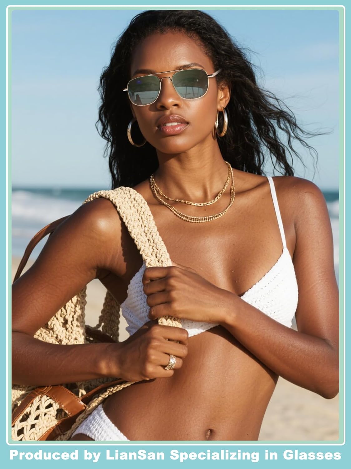 LianSan 2 Packs Premium Aviator Bifocal Reading Sunglasses for Men Women - Retro Sun Readers UV Protection Outdoor Cheaters(Gold&Gunmetal,2.00x) - Image 3