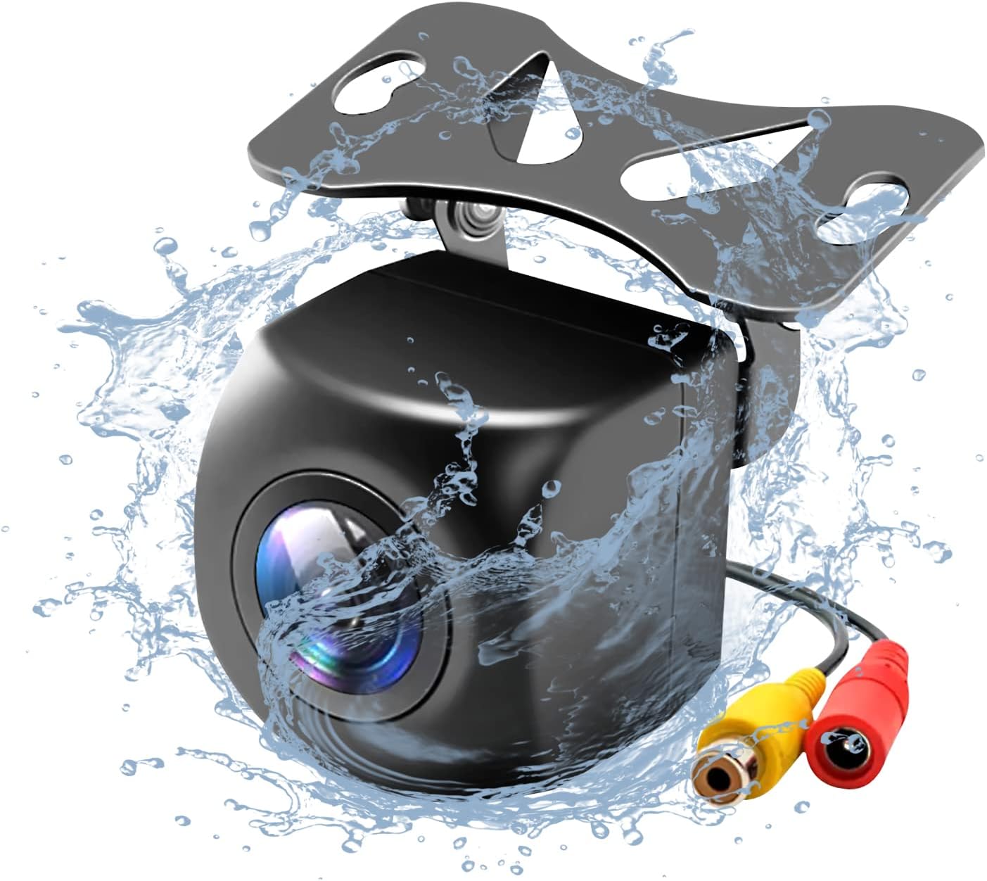 AUCARAUTOCar Backup Camera AHD 720P, 12V Universal IP69K Waterproof Night Vision Rearview Camera, 170° Wide View Angle HD Rear View Camera with 20FT Backup Camera Wire for Car Pickup Truck SUV