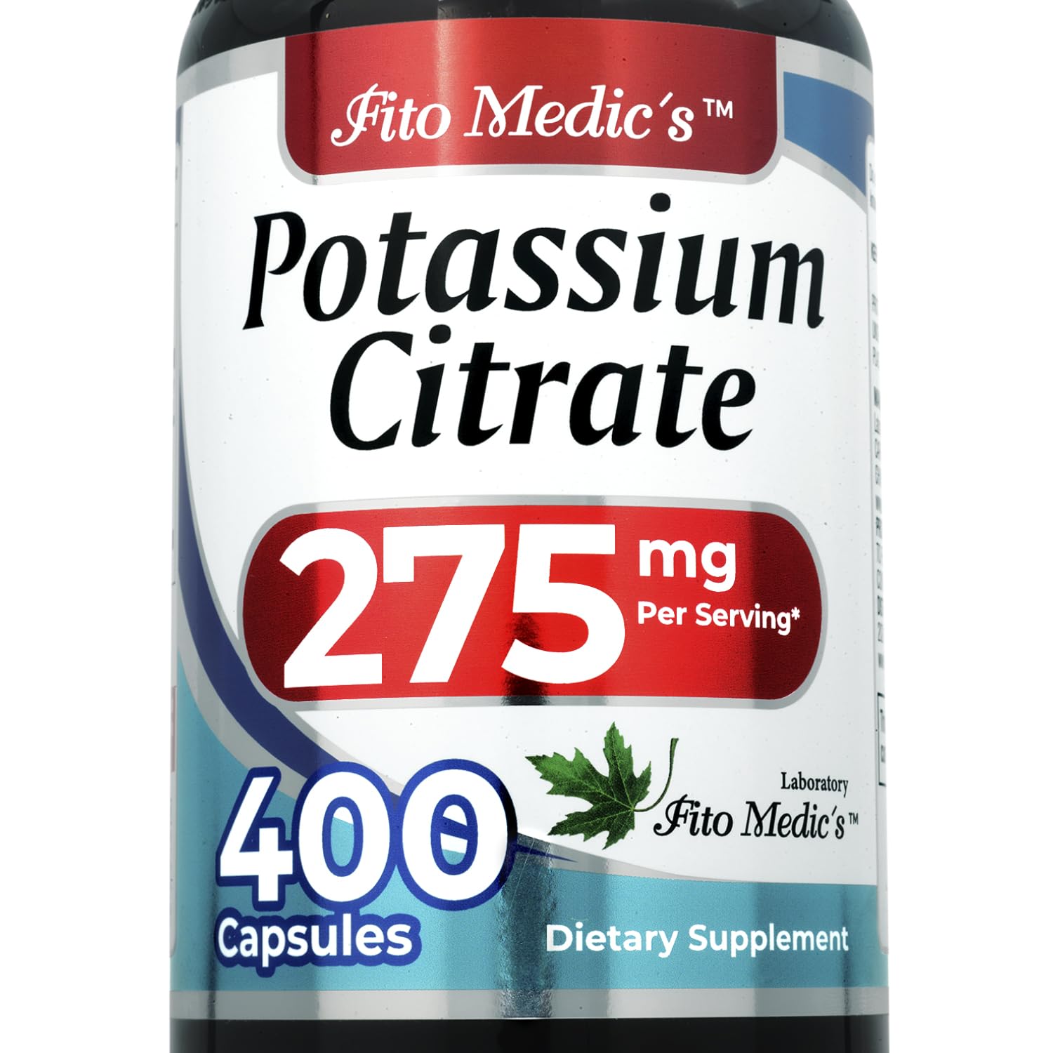 FITO Medic’S Lab Potassium Citrate Supplement, 400 Capsules, Potassium Formula 400 Count (Pack of 1)