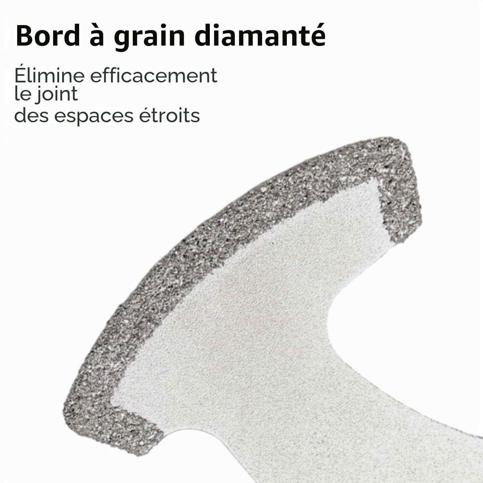 NIYATA Lot de 6 lames diamantées pour outil multifonction, lame oscillante pour outil multifonction de retrait de coulis, lame de retrait de coulis diamantée, lame multifonction pour maçonnerie pour
