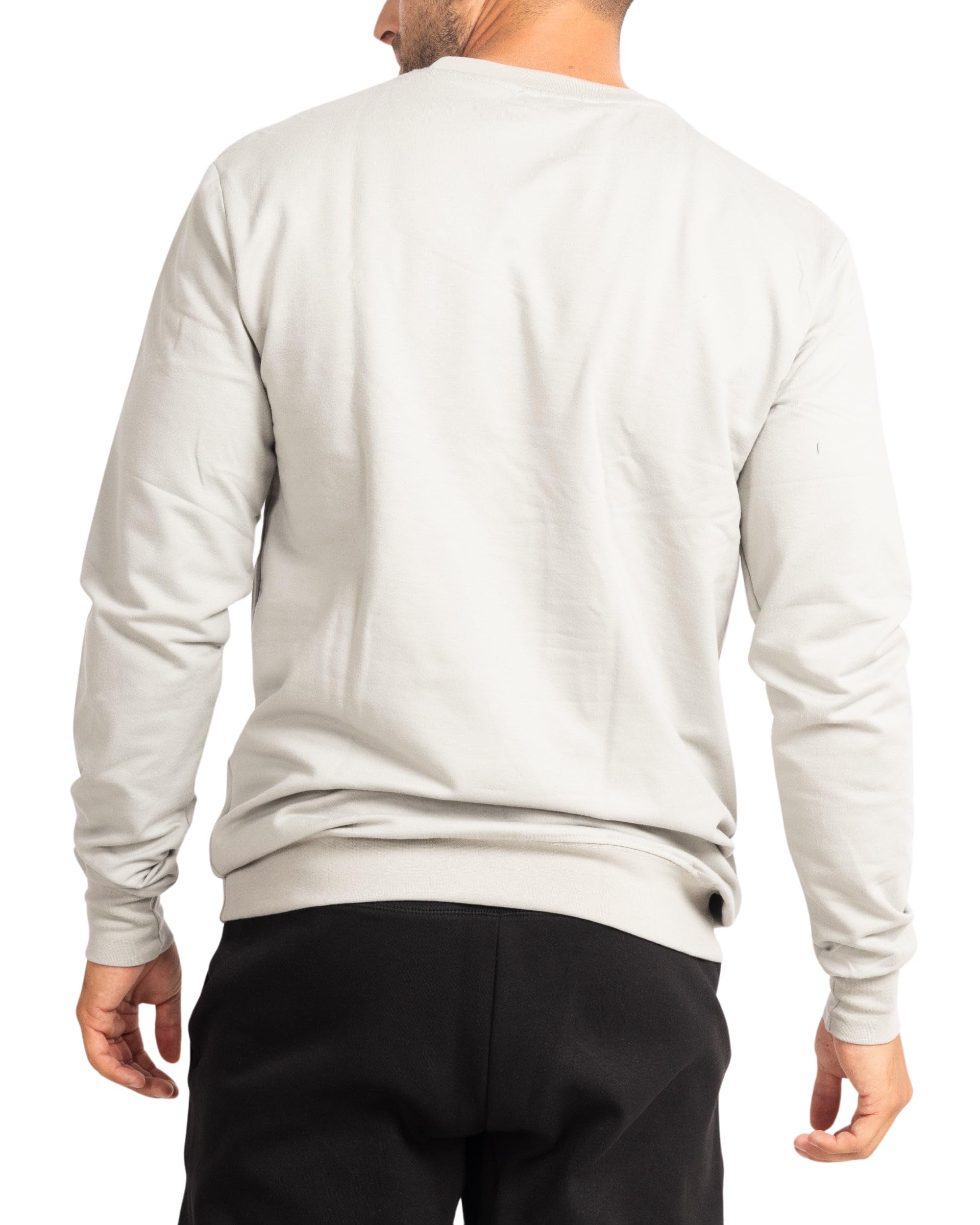 Subliminal Moda Suéter De Hombre De Manga Larga Cuello Redondo Liso Bordado A Tendencia - BX728
