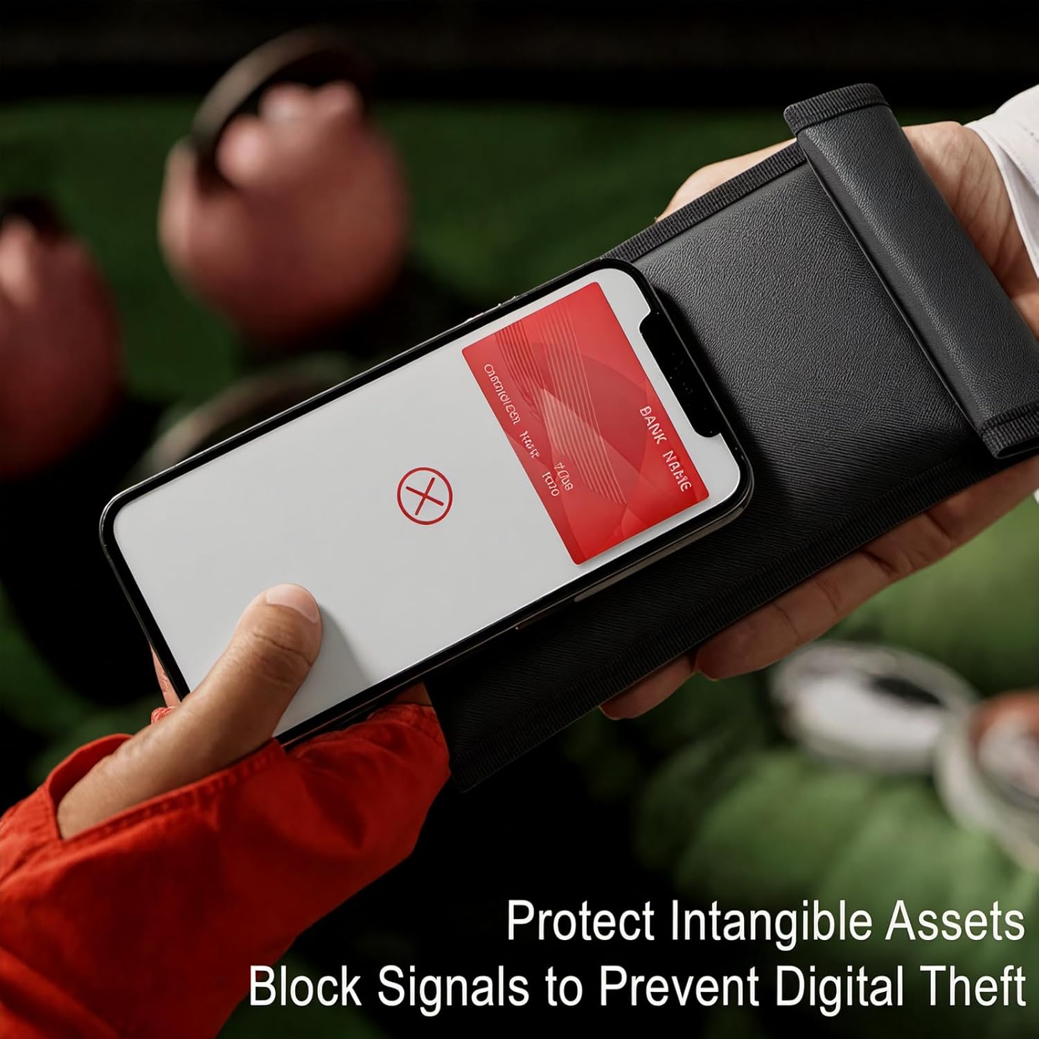 Military Grade Faraday Bags for Phones [5G/Bluetooth/WiFi/GPS] Signal Blocker, Fireproof Waterproof Anti-Scratch | Detachable Wrist Strap, RFID Blocking Anti-Tracking Pouch - Image 2