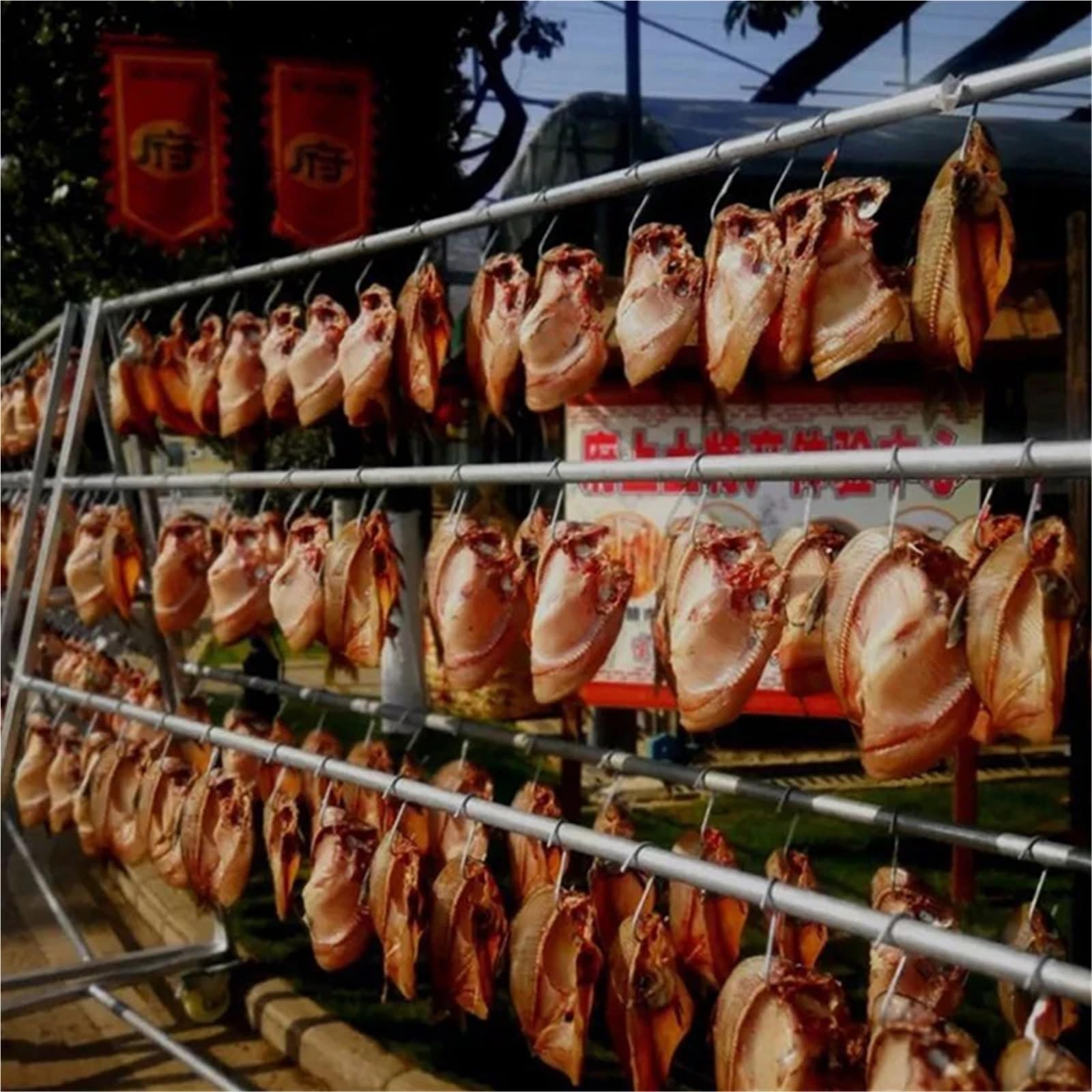 100 ganchos en forma de S acero inoxidable con punta afilada for colgar utensilios carne, ropa y carnicería, cocina repostería para Procesamiento de Carne(M15cm)