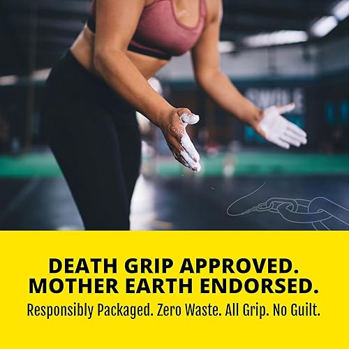 Miniatura 4 de Death Grip Doom Stone Orb - Bola de tiza recargable, 2 onzas, 100% carbonato de magnesio, escalada en roca, gimnasio, tiza de gimnasia,