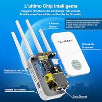 NEWFAST 1200Mbps WiFi erősítő, 2.4GHz/5GHz, 4 antenna, Ethernet, WPS 7