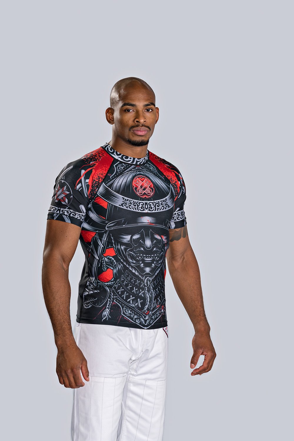 Ronin Samurai Blackout Ghost Base Layer Kompressionsshirt für BJJ MMA Grappling