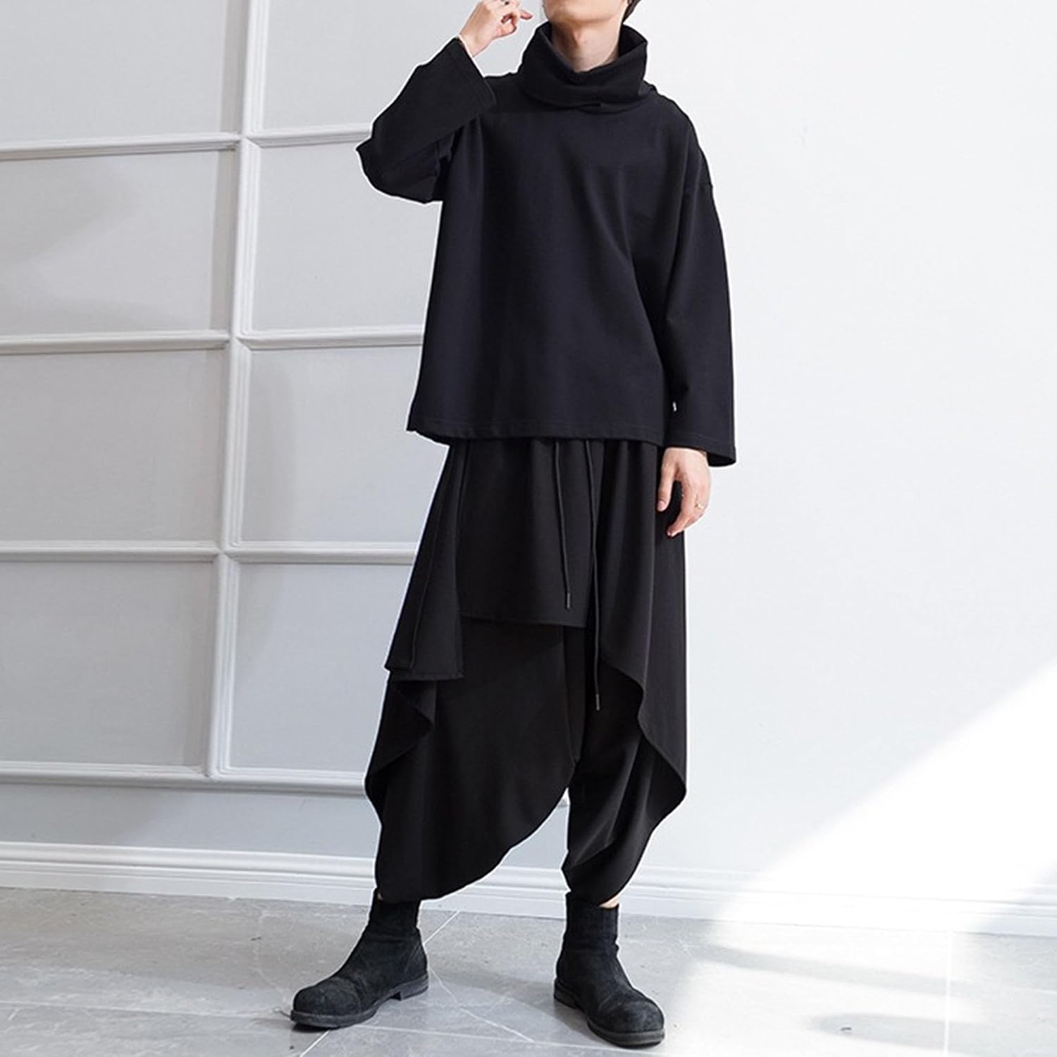 Men's Baggy Wide Leg Harem Pants Casual Comfort Kimono Trousers Comfort Outdoor Japanese Sweatpants