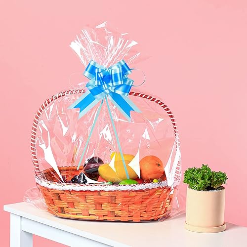Miniatura 2 de Paquete de 50 bolsas grandes de celofán de 24 x 30 pulgadas, para cestas de regalo de celofán transparente, extra grandes de 2.3 mil de grosor para