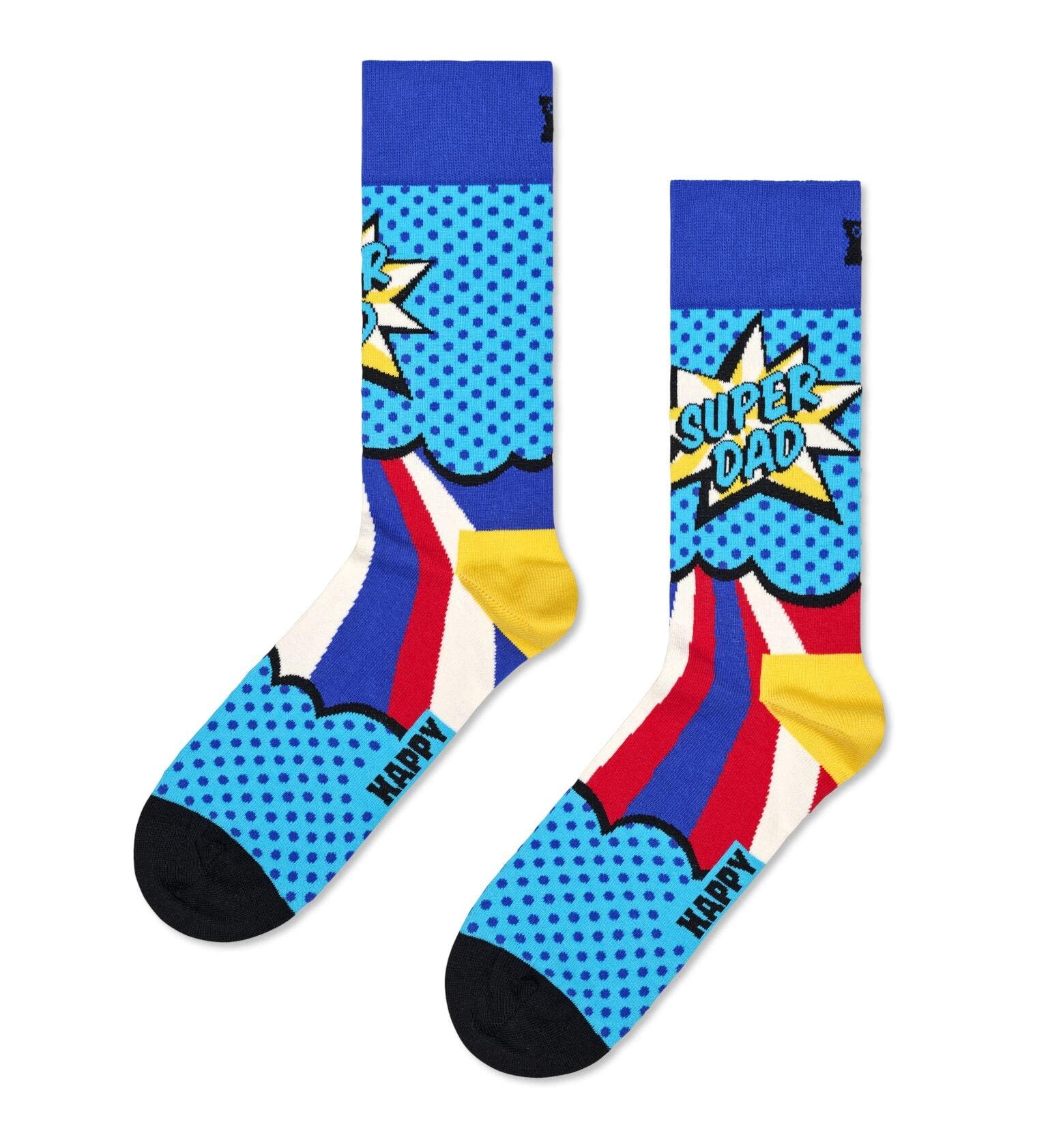 Happy Socks, Crew Socks, Dad Socks, Father's Day, Size 41-46