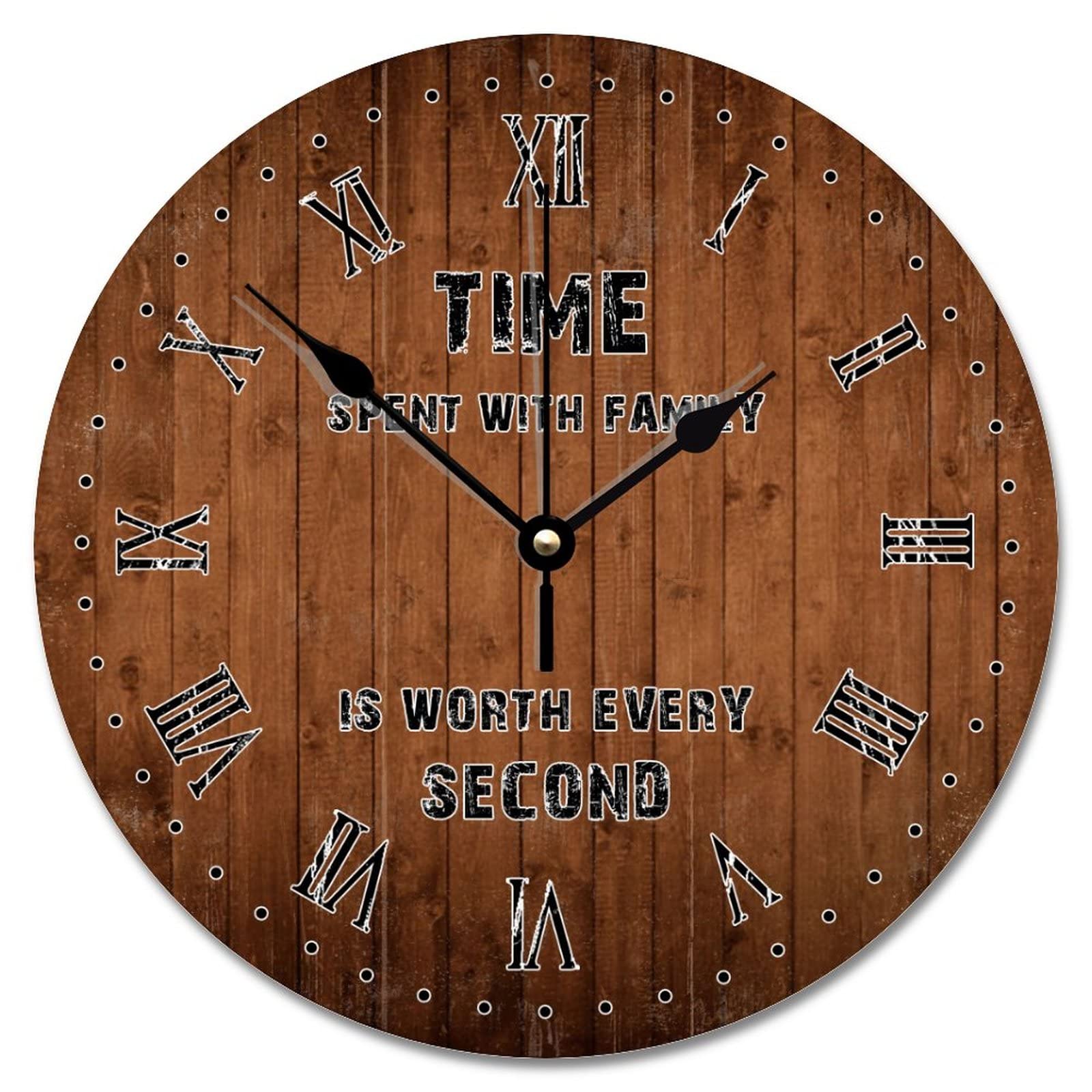 Horloge murale en bois style chalet chic pour un salon chaleureux