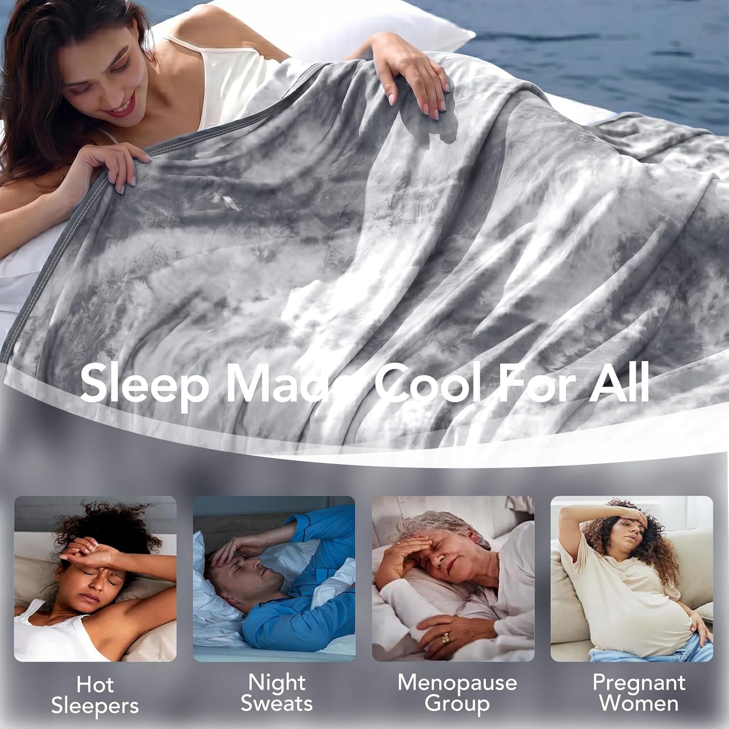 Topcee Cooling Blanket for Hot Sleepers – Soft Lightweight Summer Blanket 50x70 - Image 4
