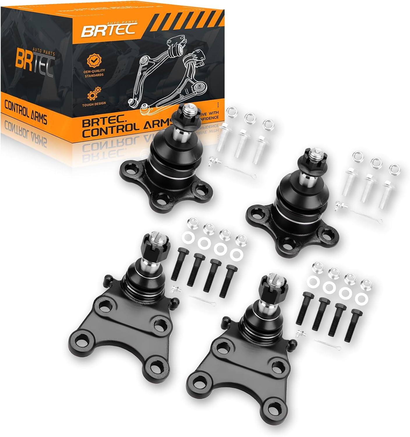 Front Upper Lower Ball Joints Compatible with Chevy Colorado 2WD 2004-2012; GMC Canyon 2WD 2004-2012; Isuzu I-350 2006; Isuzu I-370 4WD 2007-2008 K80984 K80997