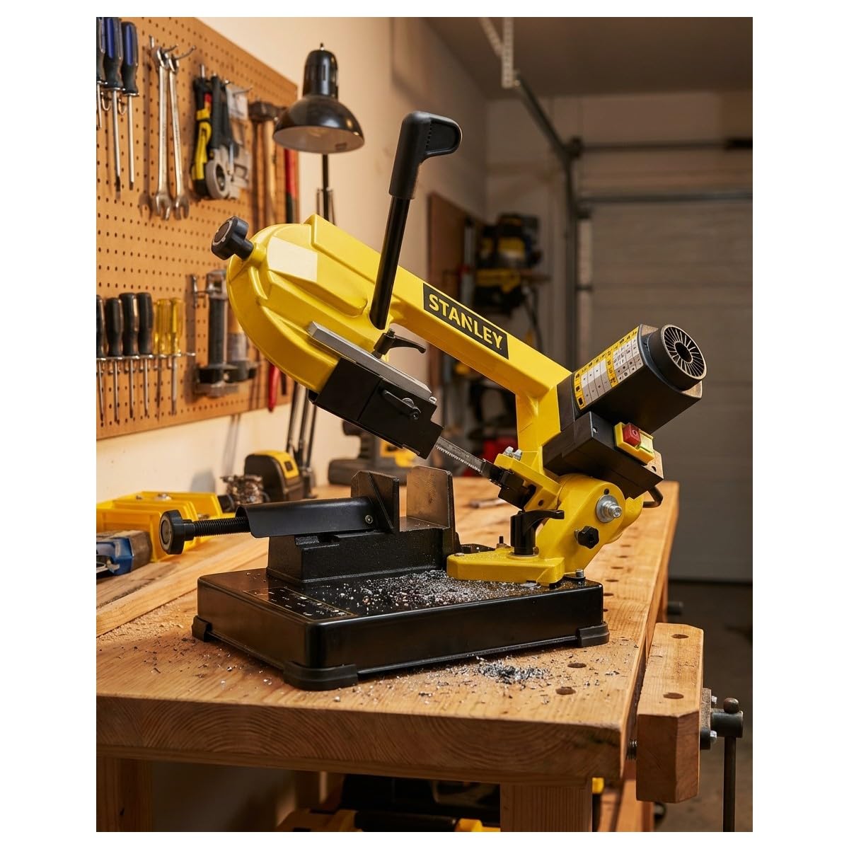 STANLEY Scie à ruban métal 750W Coupe 105mm Lame bimétal SXBW105E