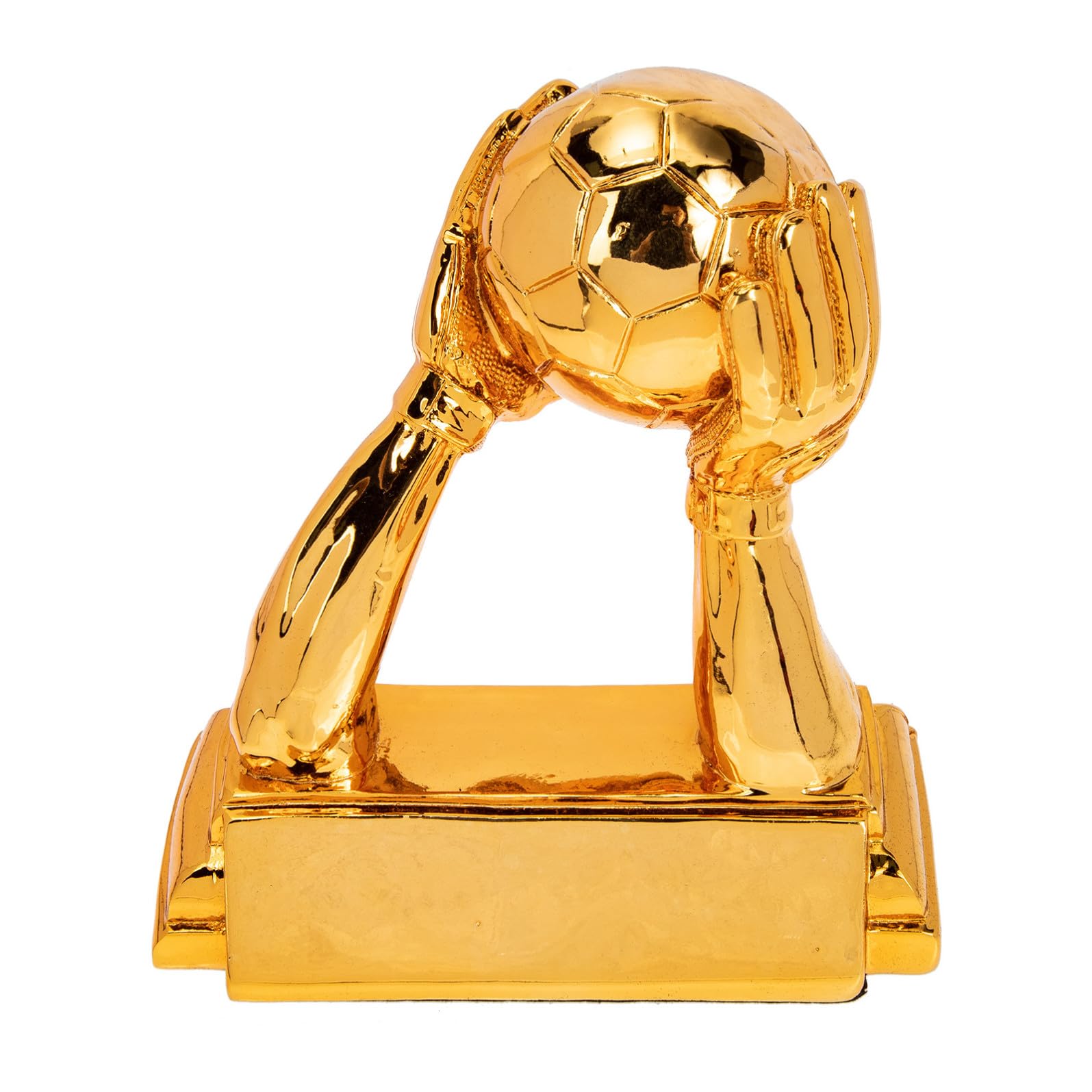 GALPADA Decorazione Pallone Resina Oro per Collezione e Ricordo | Resina Resistente All’usura, Finitura Elegante, per Conservazione Prolungata, Ornamento Sportivo da Casa
