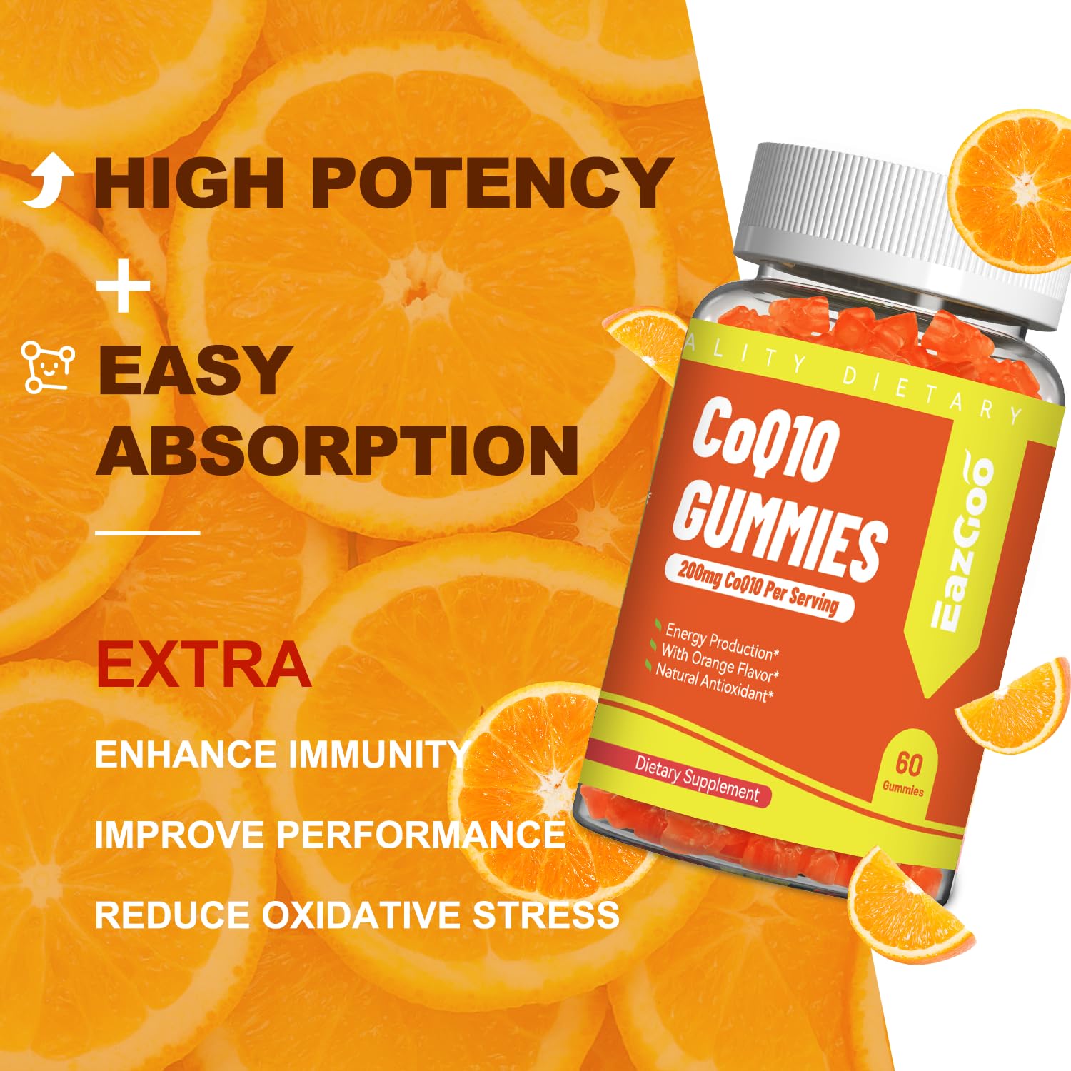 CoQ10 Gummies 200mg, Vegan Supplement for Adults (60 Gummies) — Amazon image 5