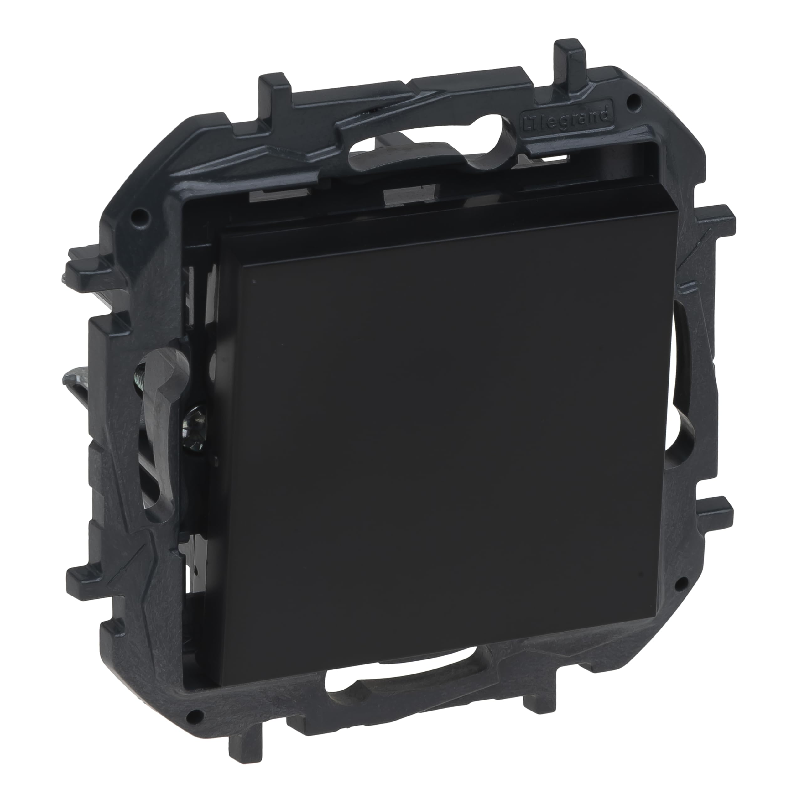 LEGRAND Interruptor o conmutador componible 10AX para instalación empotrada, Gama Niloé Step, Color Antracita, 398222B