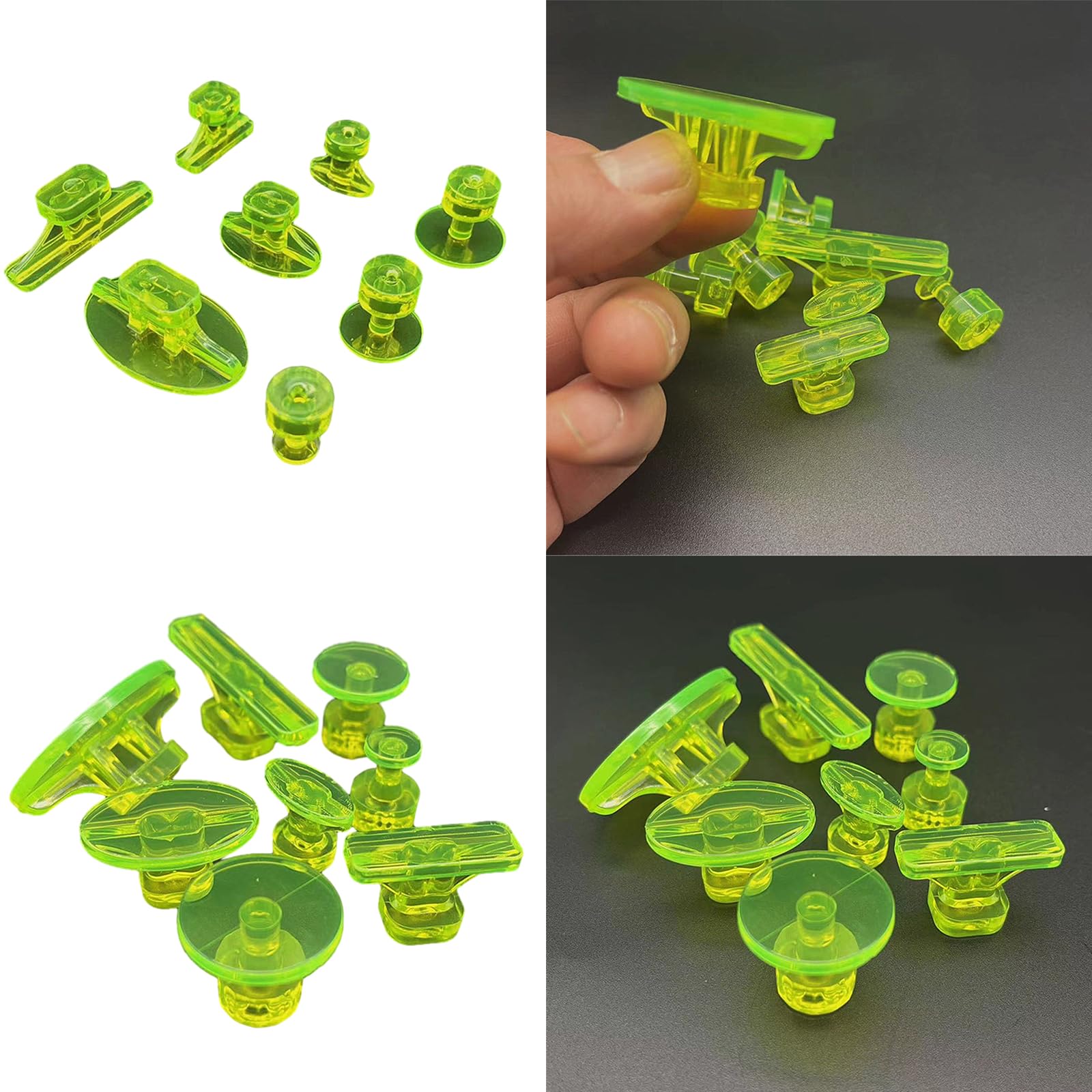 HEYZAKKA 8Pcs Dent Removal Tabs Car Dent Repair Accessories Car Body Dent Pulling Tabs Auto Dent Repair Tabs