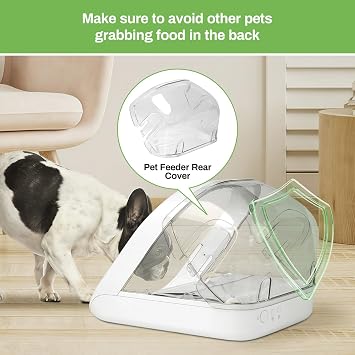 Rear Cover for Automatic Microchip Pet Feeder-Prevents Stubborn Pets from Taking Food from the Back of the Feeder (1 Pack)