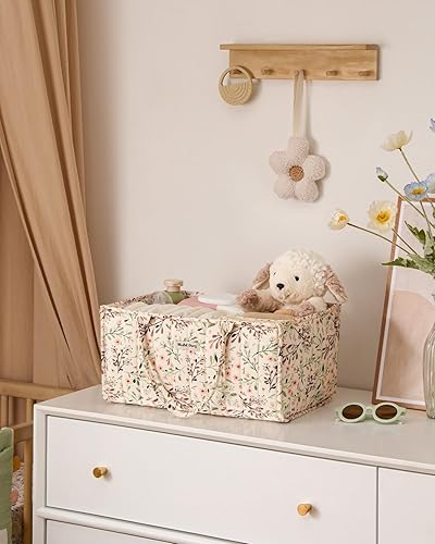 Miniatura 44 de Blissful Diary Organizador de pañales para bebé, elegante cesta de almacenamiento para artículos esenciales para recién nacidos y estación de Marrón