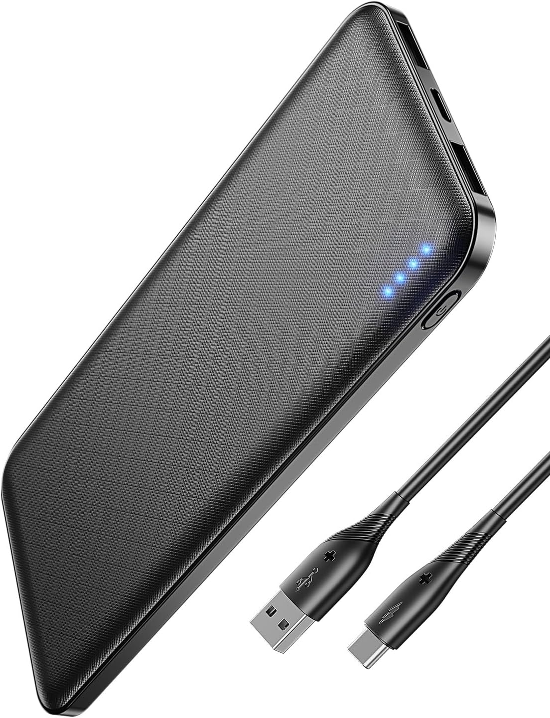 Batterie externe V-TAC 10 000 mAh, charge rapide PD 22,5 W, USB-A, USB