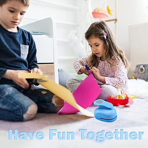 Miniatura 3 de Circle Punch - Perforadora de papel para manualidades de 3 pulgadas, color azul, grande, de 2.953 in, para cartulina, envoltura de regalos, tarjetas