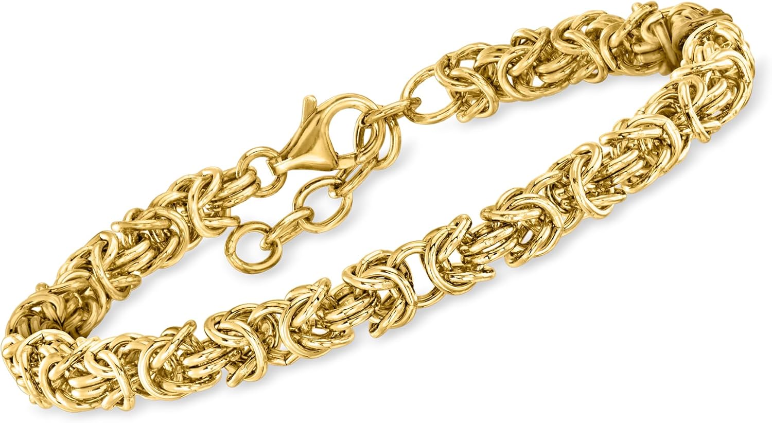 Ross-Simons Italian 14kt Yellow Gold-Plated Byzantine Bracelet