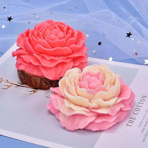 Miniatura 4 de Molde de silicona 3D para fondant de flores de peonía para dulces, chocolate, pastel, jabón, vela, postre, moldes de resina epoxi para decoración
