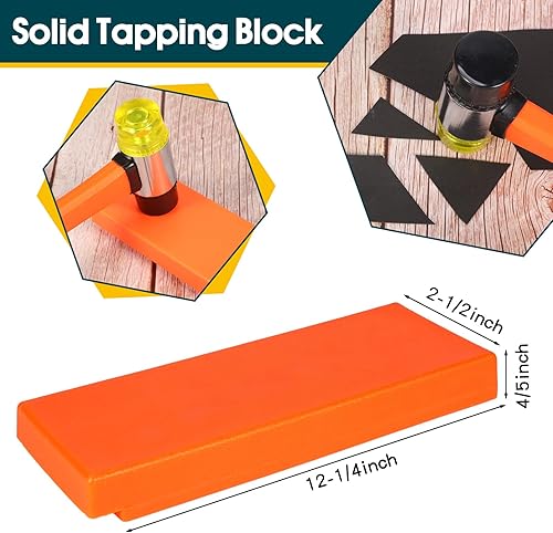 Miniatura 5 de Lasnten Kit de instalación de pisos de madera laminada de 46 piezas con 40 espaciadores, bloque de roscado, barra de tracción resistente y mazo