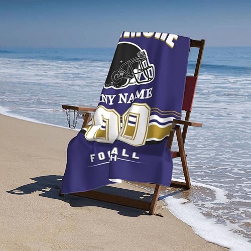 Miniatura 5 de Toallas de playa personalizadas Baltimore, toalla de playa personalizada con número de nombre, toalla de baño suave personalizada, manta de playa,