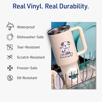 Avery Printable Vinyl Sticker Paper, 8-1/2 x 11, Matte White, Permanent Adhesive, Laser Printer Compatible, 7 Sheets Total, Ideal for Decal Stickers, Giveaways, Decals for Water Bottles, and More