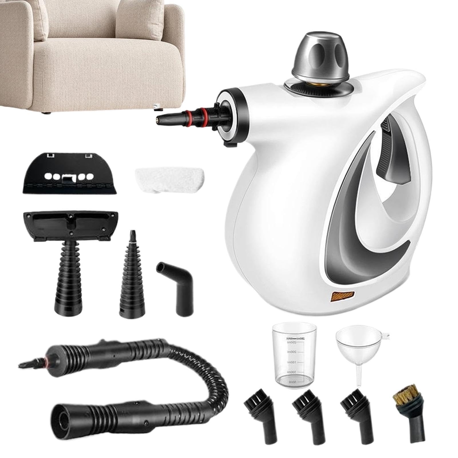 Limpiador de Vapor a Alta Presión Alta Presión Segura | Limpiador a Vapor Portátil para Juntas, Suelos, Tapicería, Coches, Ventanas Para Coches, Cocina, Muebles, Ventanas, Suciedad