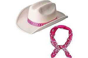 White Cowgirl Hat with Bandana: Unleash Your Inner Cowgirl