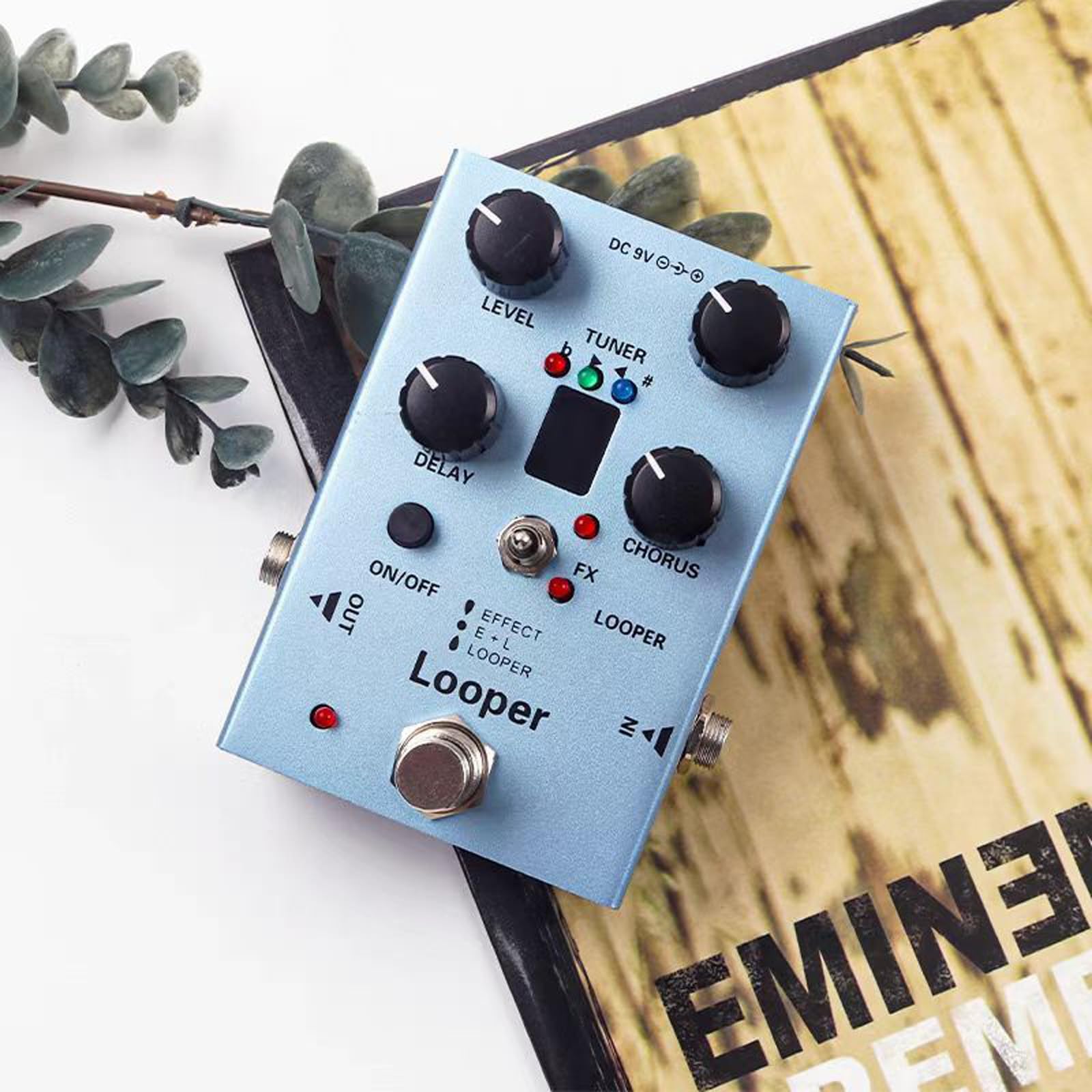 Pedal de guitarra eléctrica profesional multiefecto, pedal de efecto de guitarra eléctrica con luces LED para hogares, estudio, multi bucle