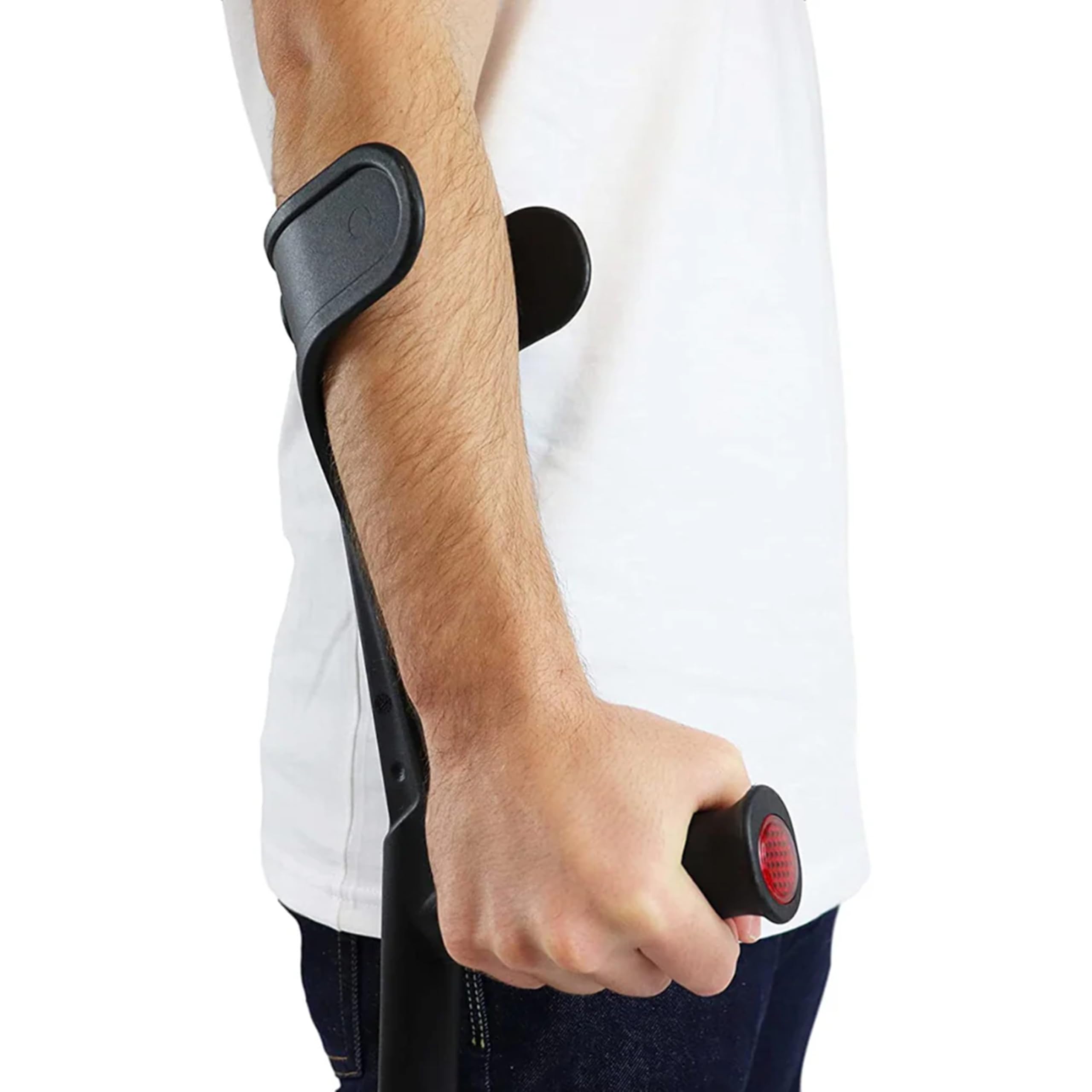 PEPE Mobility Béquilles Médicales Adultes (x2 Unités), Réglables, Canne Anglaise Orthopédique, Aluminium Noir - Fabriqué en Europe