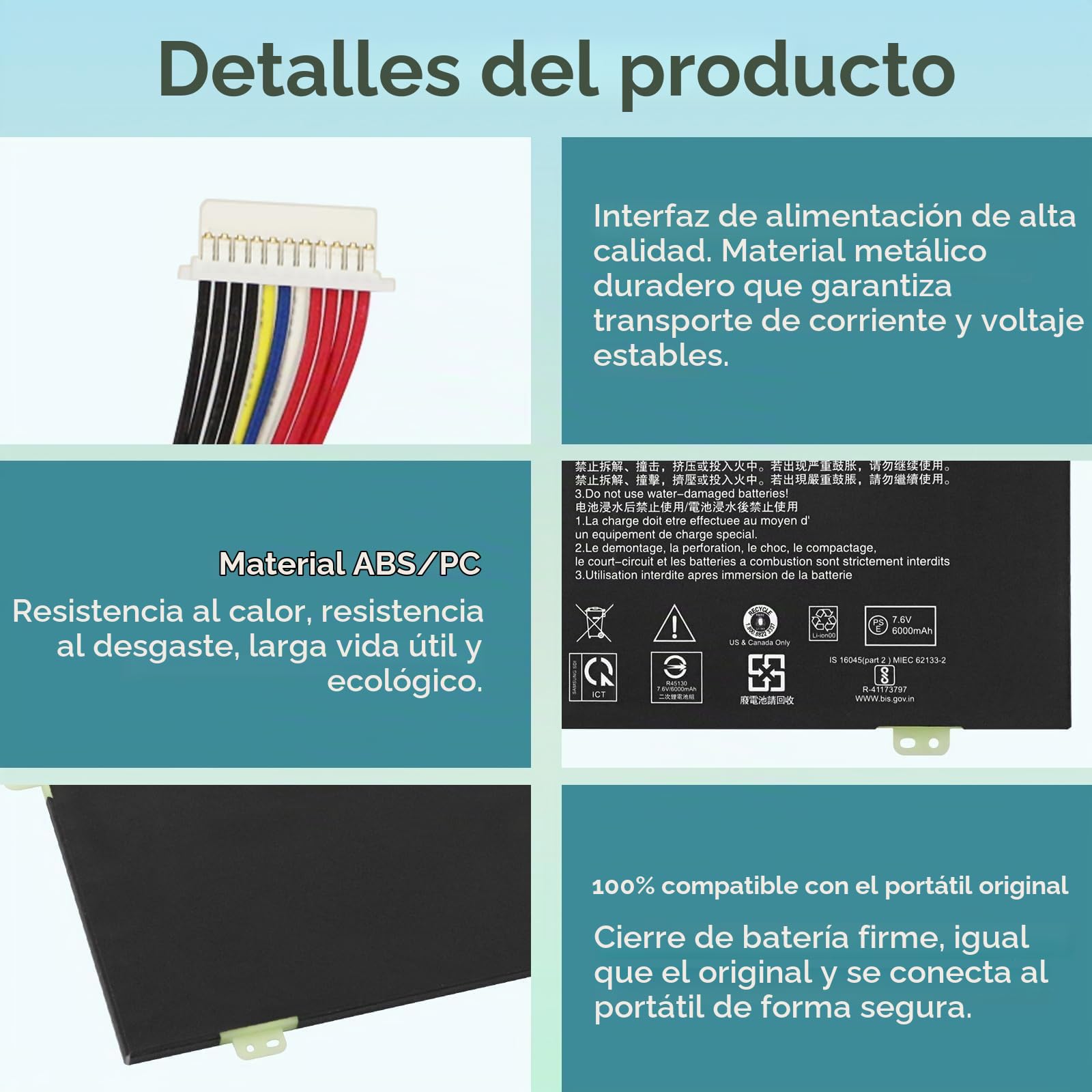 K KYUER Batería para Toshiba Dyna-Book Satellite Pro C50-E C50-G C50-H
