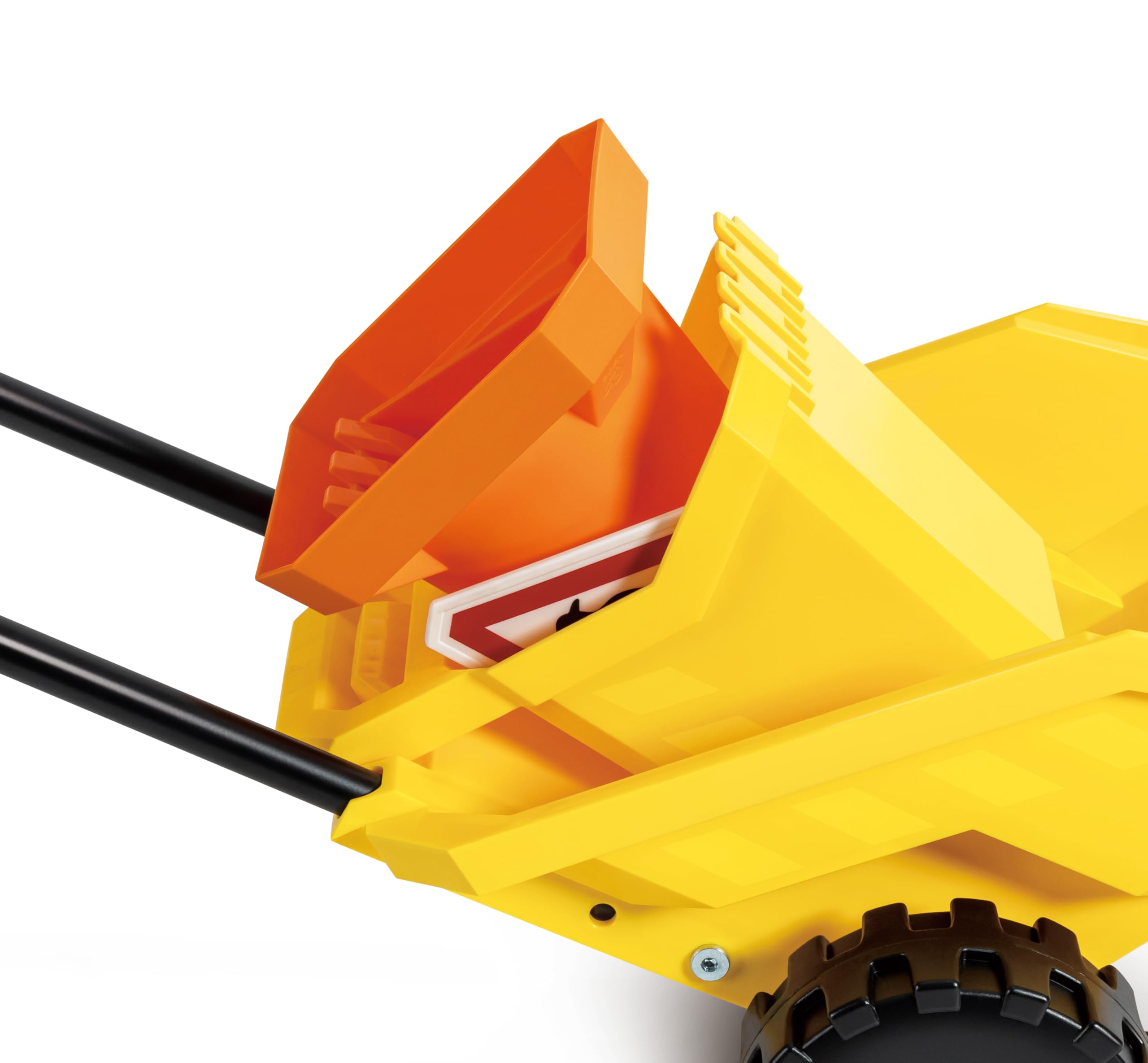 Hape Chariot de Chantier et Accessoires pour la Plage Dès 3 Ans - pour Plage, Bac à Sable, Terrain de Jeu - Camion Benne, Bulldozer, Panneau de Construction - Empilable, Facile pour Petites Mains